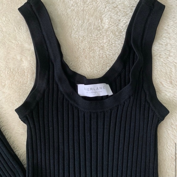 Everlane The E2 Ribbed Tank Dress in Black sz Small - Picture 5 of 7